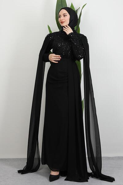 GİYZAMİLA Serena Modest Dress Black