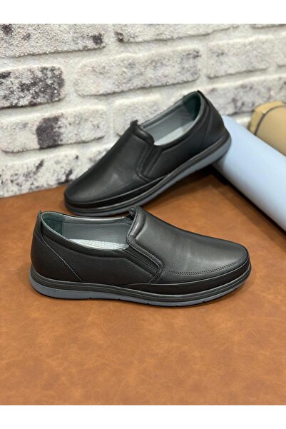 UMUT AYAKKABI Genuine Leather Orthopedic Comfortable Lightweight Soft Men's Shoes