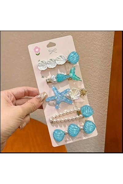 Accessories Hei Blue Starfish Themed Women's Hair Accessory Hairpin Set of 5