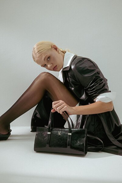 MARKALİSTE Verona Patent Leather Bag Black