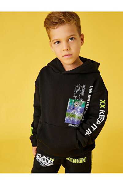 Koton Φούτερ με στάμπα με κουκούλα