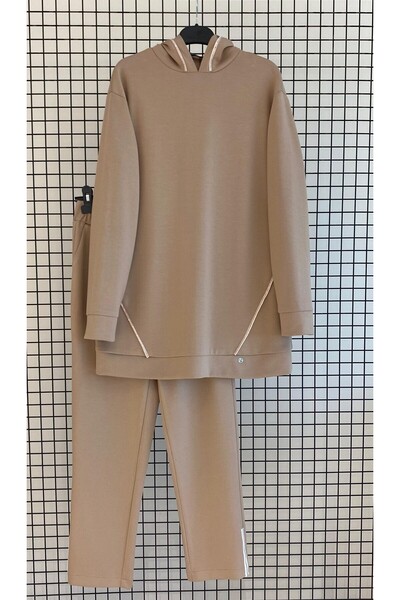 Armine Autumn Winter-Hooded Tunic Suit with Pants