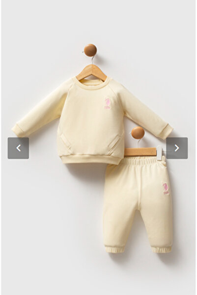 U.S. Polo Assn. U.S.Polo Assn Usb2741 Baby Girl Lemon Double Set