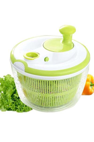 Generic ELTRAZONE Dryer Salad Spinner 5L Lettuce Spinner with Lid Lock and Rotary Handle, Quick Dry Off for