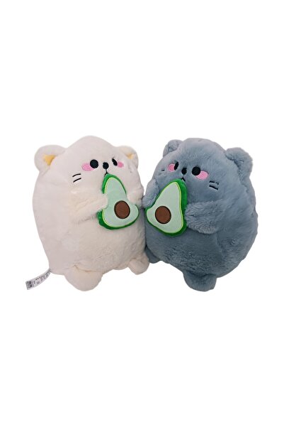 Numaca Peluş Sevimli Avokado Aksesuarlı Yumuşak Kedi Yastık Peluş Oyuncak Ked...