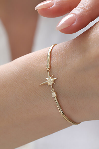 YAVUZ KUYUMCULUK 14 Ayar Altın Balık Sırtı Kuzey Yıldızı Kolye