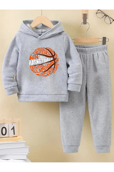 makiteks Winter Girls Boys Tracksuit Set Basketball 5 6 7 8 9 10 11 12 Years Old Basketball