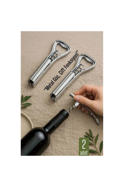 shopwave Bartender Type Bottle Opener and Corkscrew – 2 in 1 |   Ergonomic, Durable, Tableware Type Opener