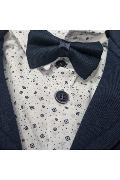 Uğur bebe Boys' Stylish 4-Piece Set with Shirt, Bow Tie, and Jacket, Soft Fabric, Special Occasion and Everyday Use