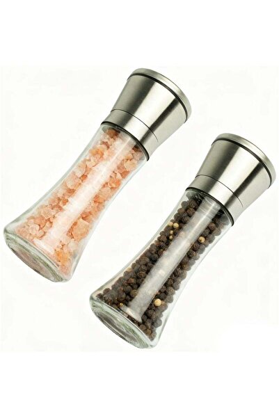 Generic KepGrenn Pepper and Salt Grinder, Adjustable Grind Size, Ceramic Burr, 304 Stainless Steel Cover, S