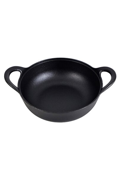 Crucible Cookware Χυτοσίδηρη κατσαρόλα Balti με γυάλινο καπάκι, μαγειρικά σκεύη Crucible, 25 cm, 2,8 L