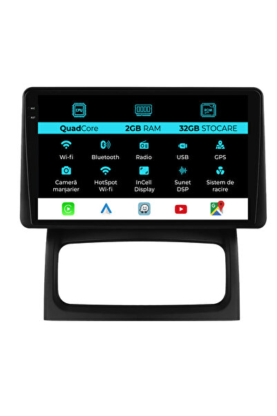NavStore Navigatie Dedicata Renault Clio 2 (1998-2012), 9Inch, 2Gb Ram, 32Gb Stocare, Carplay