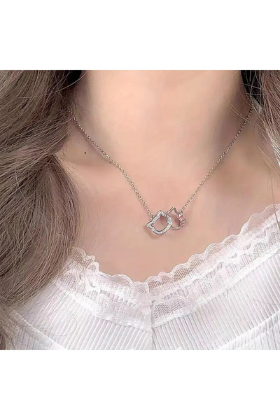shellwetr Hello Kitty hayranlara özel 925 ayar gümüş zincir kadın gümüş kolye...