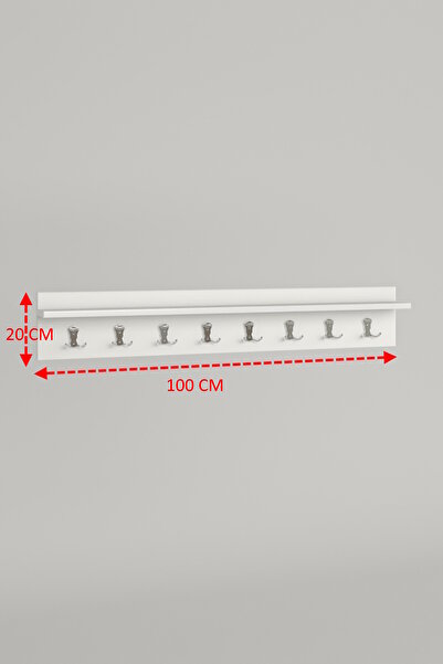 Kenzlife elbise askılığı askılık vettini100 byz 20*100*12 metal gri 8 adet askı portmanto