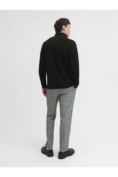 Jack & Jones Jprblamilano Stitch Knit Half Zip Sn Black