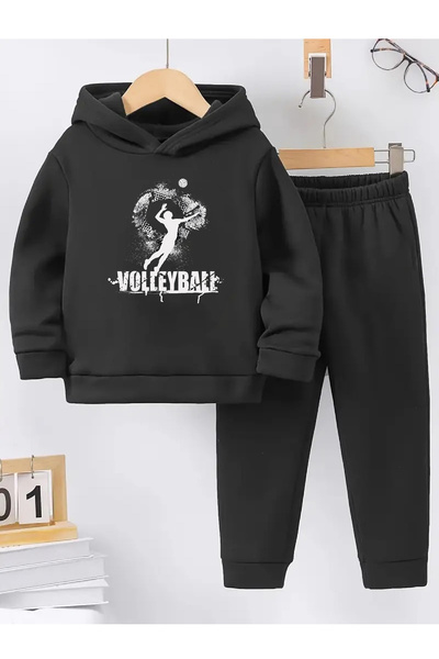 makiteks Winter Girls Boys Children's Tracksuit Set Volleyball 5 6 7 8 9 10 11 12 Years Old Volleyball