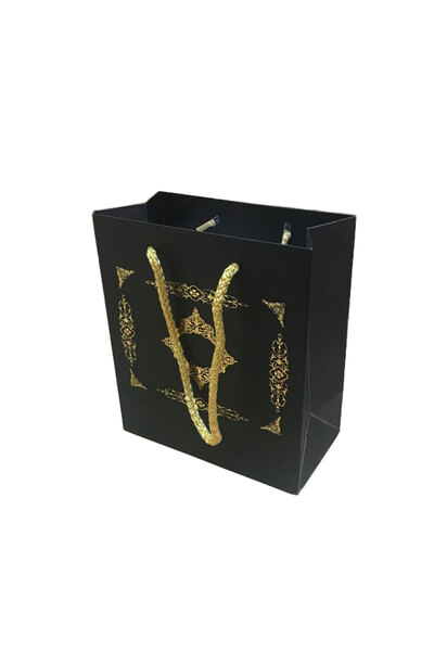 Eminonutoptanci Karton Hediye Çantası GOLD Saray Desenli 20X20X10 CM (10 Adet...