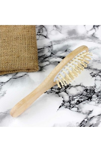 Isoray Design Natural Bamboo Toothed Hair Brush Wooden Comb 22cm