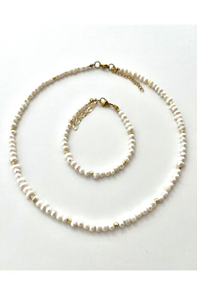 eyla collection Gerçek İnci Zarif Kolye ve Bileklik