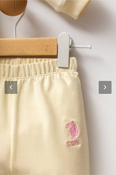 U.S. Polo Assn. U.S.Polo Assn Usb2741 Baby Girl Lemon Double Set