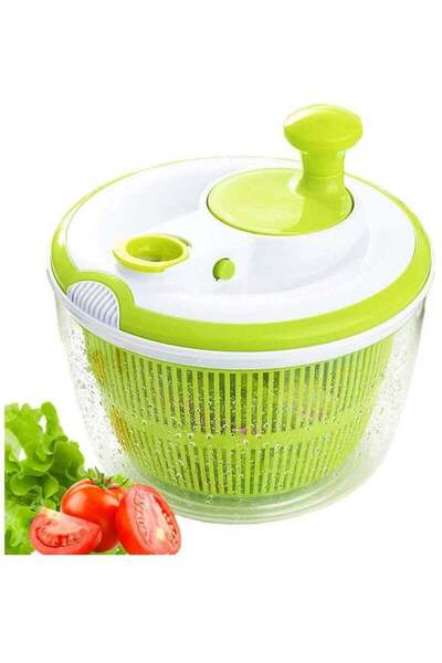 Generic TIGER Salad Spinner Large 4.26L Capacity with Clear Serving Bowl, Colander Basket, Smart-Lock Lid,