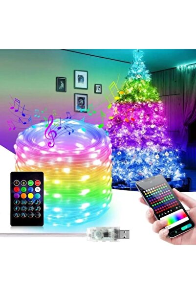 GARDEON ® RGB Smart Christmas Lights, 10 m, 110 LEDs, Wi-Fi & Bluetooth, Remote, USB, Multicolor