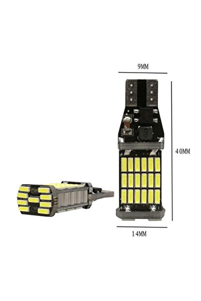 Ruan Set of 2 x LED Car Bulbs T15 Canbus Interior Instruments White