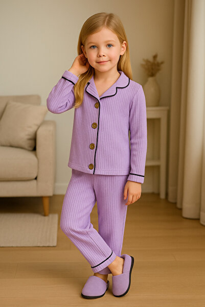 minitrends Νυχτικό κοριτσιού με λεπτομέρεια από ύφασμα ιντερλοκ και τελειώματ...