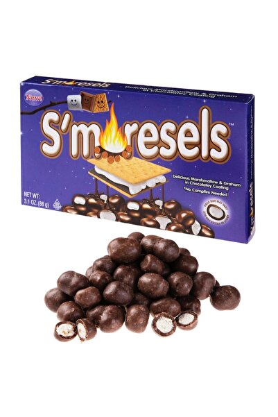 SMORE SHOP Mini S'moresels cakes with marshmallow and graham crackers wrapped in chocolate, 88 g