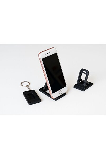 HOBİREYON Telefon Standlı Anahtarlık - Katlanabilir Masa Üstü Telefon Tutucu ...