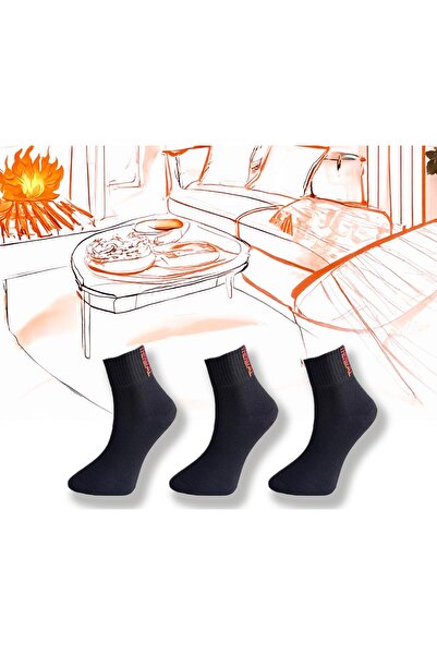 Silk Step 3-Pack, Black, Medium Long Thermal Socks (3 Pairs of Black)