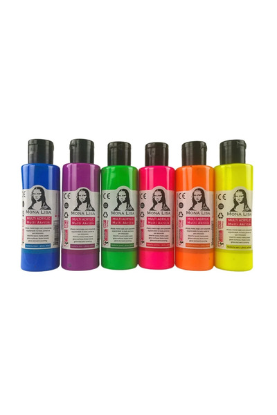 Südor Monalisa Chalky Akrilik Boya 6x70 Ml Şişe Neon Renkler / Sd1006C