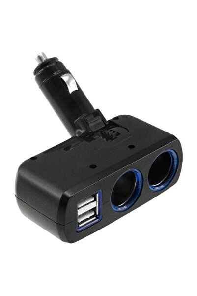 PRİZE Olesson 1637 12V car socket with 2 fixed ways + 2 USB 120W black