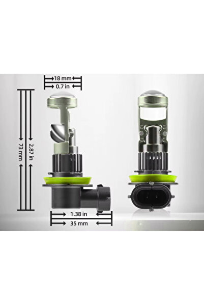 Ruan Set of 2 LED car bulbs K88 H11 canbus 280W/set with magnifying glass 28000lm