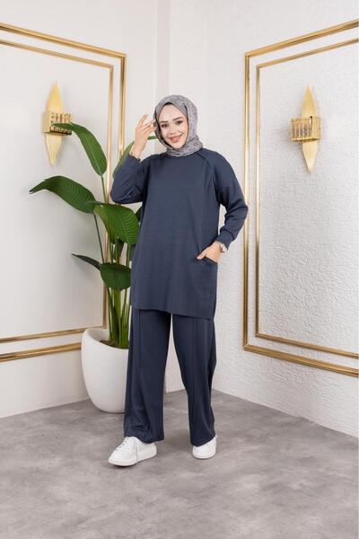 MODAMÜNASİP Comfortable and Stylish Two-Piece Set with Cotton Viscose Pants