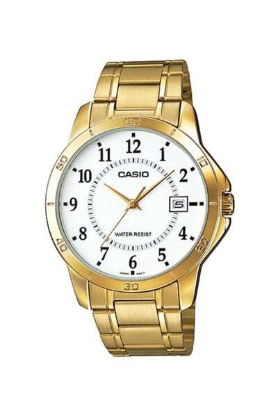 Casio Men's Stainless Steel Watch MTP-V004G-7BUDF - 30 mm - Gold