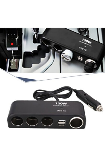 PRİZE Car socket 1525 Olesson 12V/24V with 6 inputs 120W black