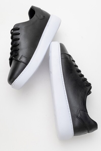 depderi 100% Genuine Leather, Thick-Soled, Men's Leather Sneakers