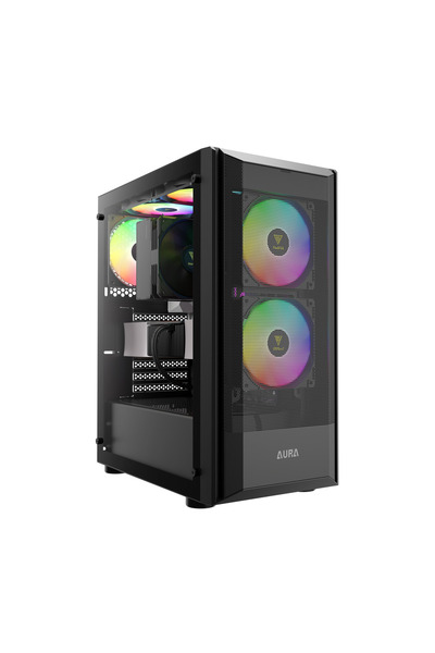 AURA Sistem PC GAMING AMD Ryzen 5 5500, 16GB RAM, SSD 500GB, VIDEO Nvidia RTX 3050 6GB, Win11Pro