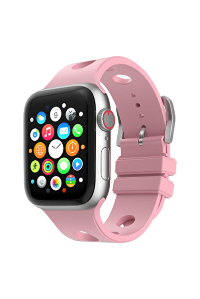 zore Apple Watch Ultra 1-2-3 49mm Hollowed-Out Design Krd-147 Silicone Band Alpine Style Black Red Blue Na