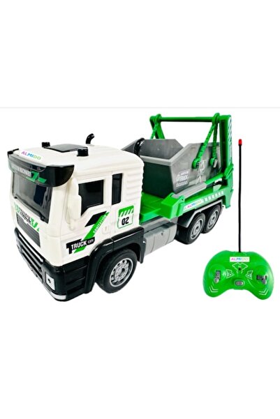 Almido Remote control garbage truck, Almido, sounds and lights, 26 cm, Green