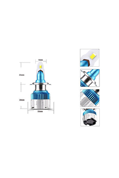 Ruan Set of 2 LED AUTO Lamps Mi2 H1 6500k 3000 lumens 50W