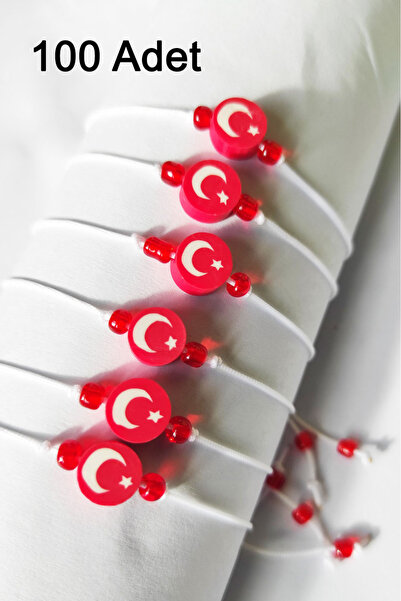 Aysun Bayhan Konsept 100 Adet Ay Yıldız Boncuklu Ip Bileklik-Öğrenci-Öğretmen...
