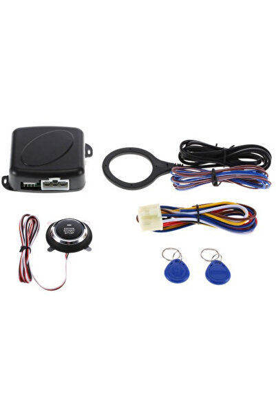 MİKİ Vehicle start button start button with car alarm and anti-theft system