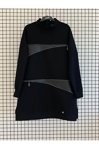 Armine Ribbed Tunic with Zipper Detail