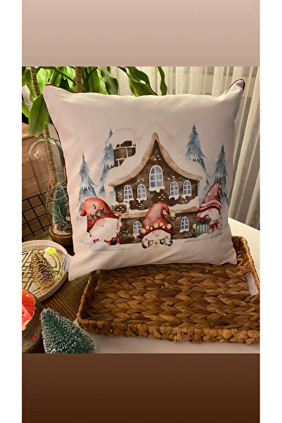 KIRLENTİM H1253 كوكيز هاوسز - وسادة مزينة - محشوة بالكامل