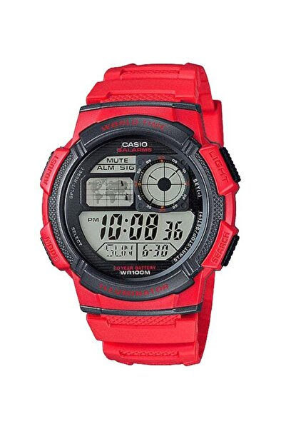 Casio Boys' Resin Digital Quartz Watch AE-1000W-4AVDF - 48 mm - Red