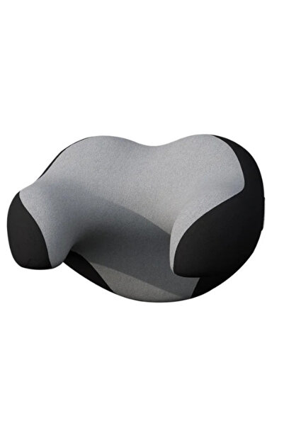 HASSAN Car Headrest Pillow with Memory Foam Black Gray