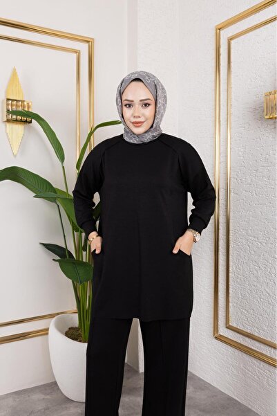 MODAMÜNASİP Comfortable and Stylish Two-Piece Set with Cotton Viscose Pants