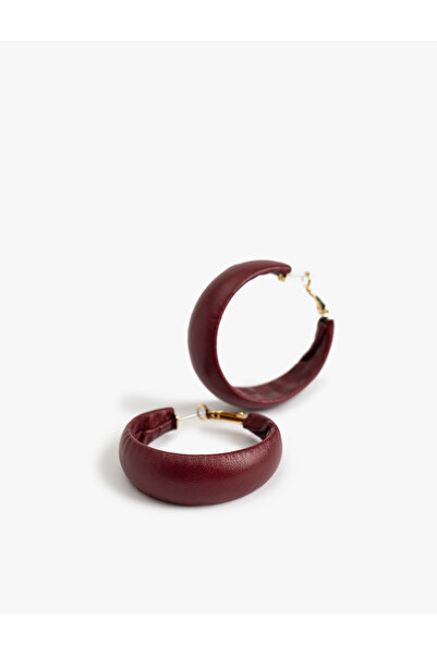 Koton Suni Deri Halka Küpe